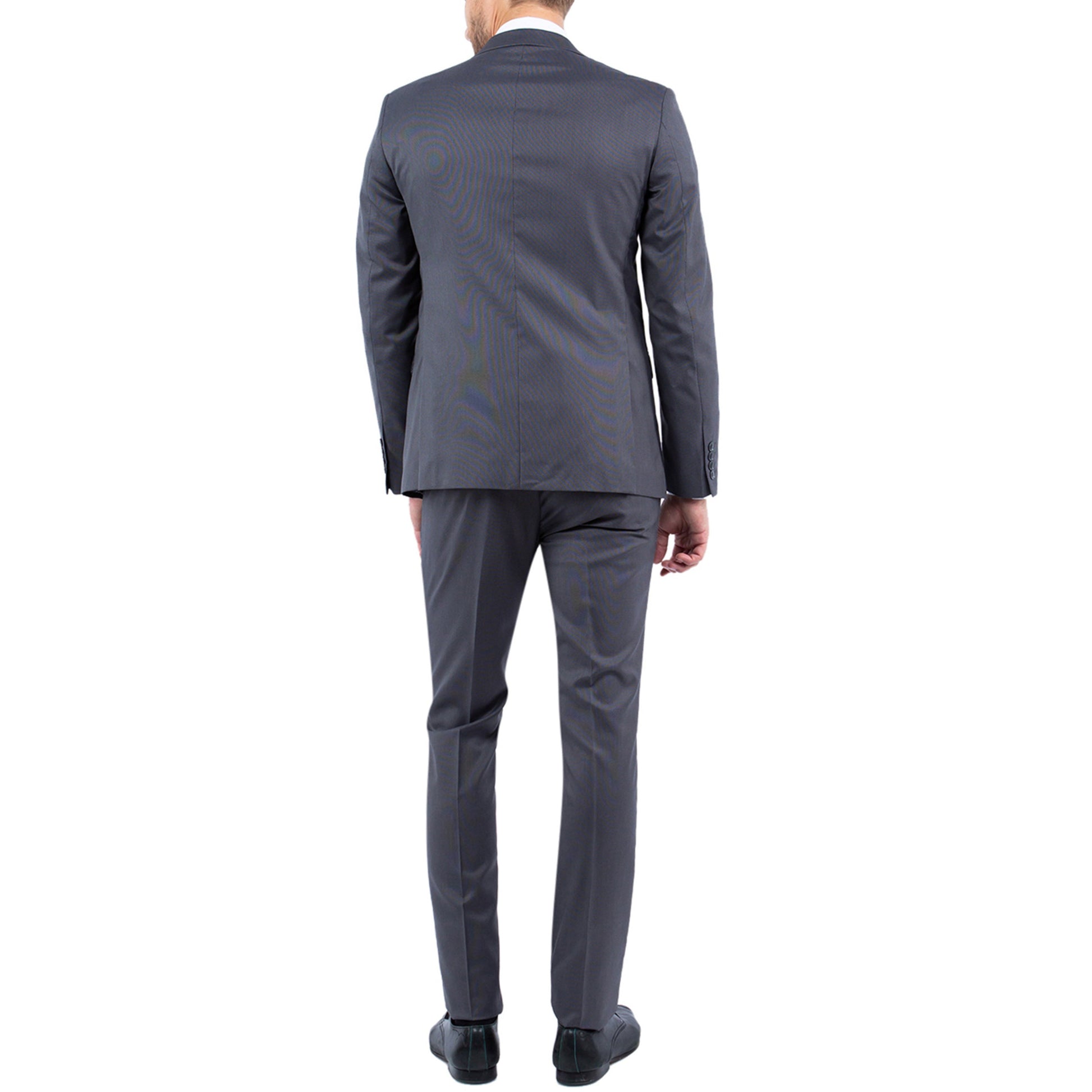 Men's Slim-Fit Charcoal Grey Three-Piece Suit