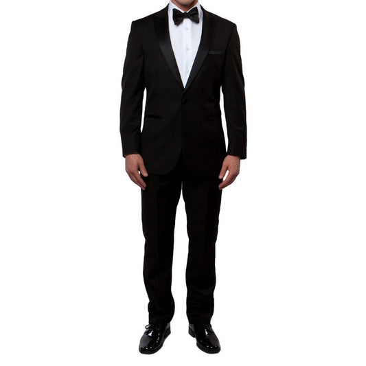 Men's Classic Black Tuxedo with Satin Shawl Lapel