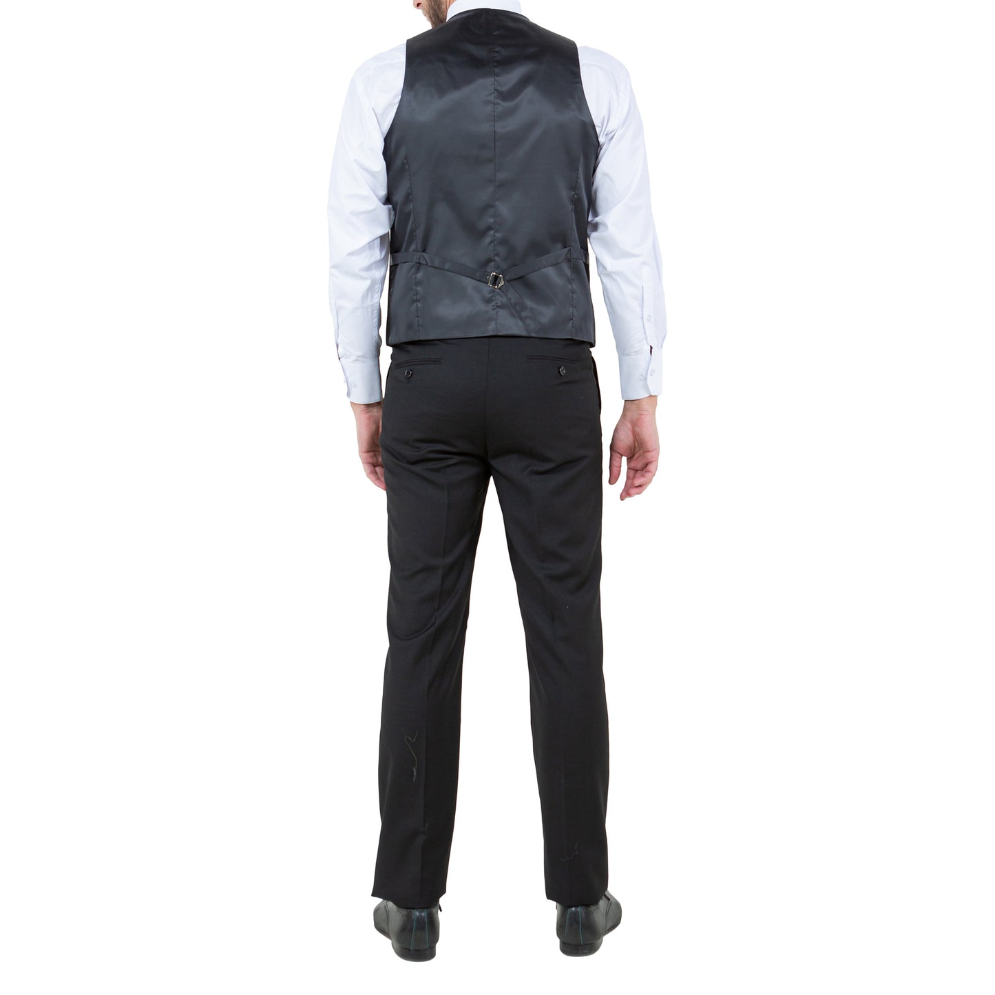 Men's Slim-Fit Two-Tone Grey Tuxedo with Satin Lapel