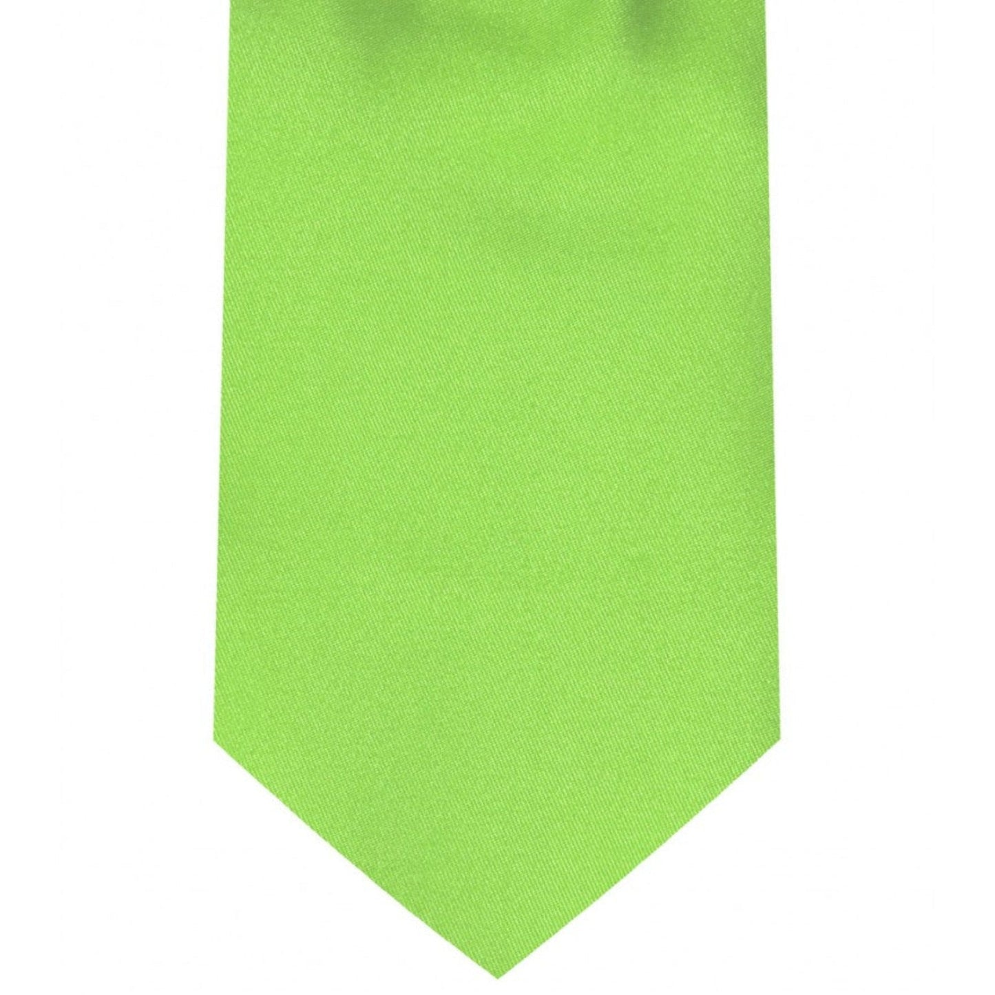 Classic Lime Tie Regular width 3.5 inches With Matching Pocket Square | KCT Menswear