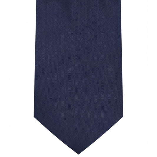 Classic Navy Blue Tie Regular width 3.5 inches With Matching Pocket Square | KCT Menswear