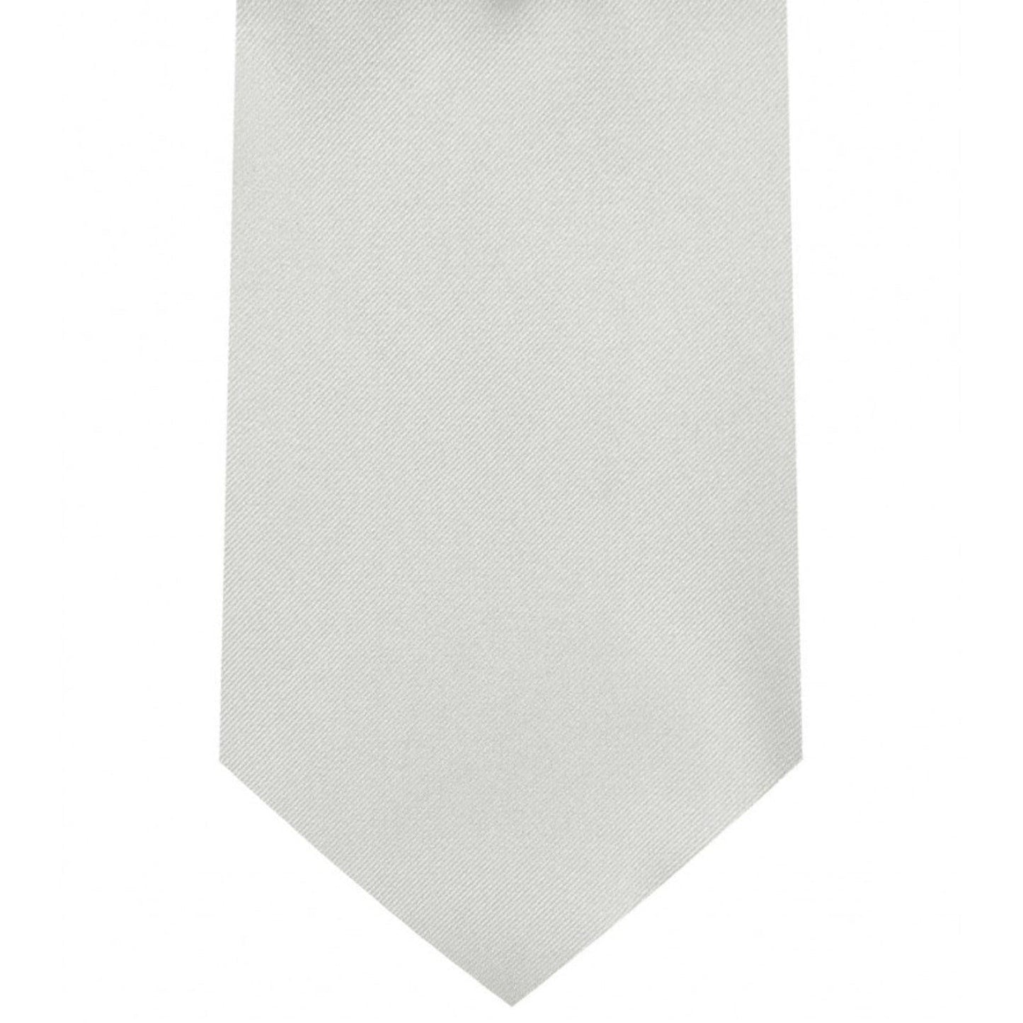 Classic Silver Tie Regular width 3.5 inches With Matching Pocket Square | KCT Menswear