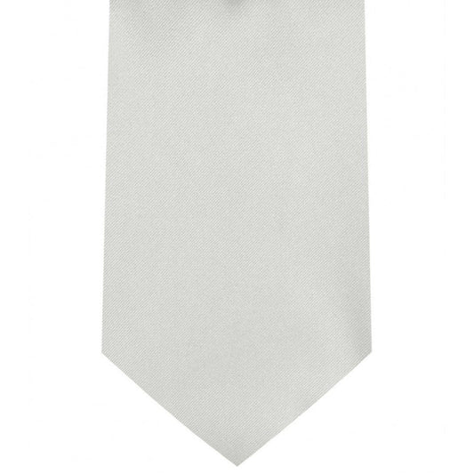 Classic Silver Tie Regular width 3.5 inches With Matching Pocket Square | KCT Menswear