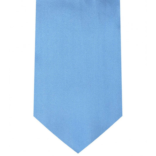 Classic Baby Blue Tie Regular width 3.5 inches With Matching Pocket Square | KCT Menswear 