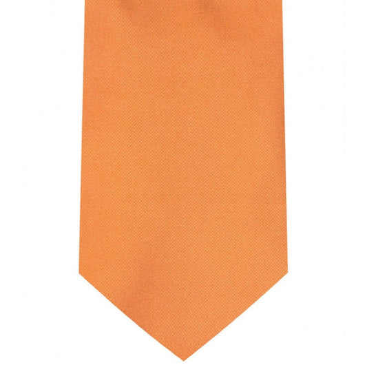 Classic Salmon Orange Tie Regular width 3.5 inches With Matching Pocket Square | KCT Menswear