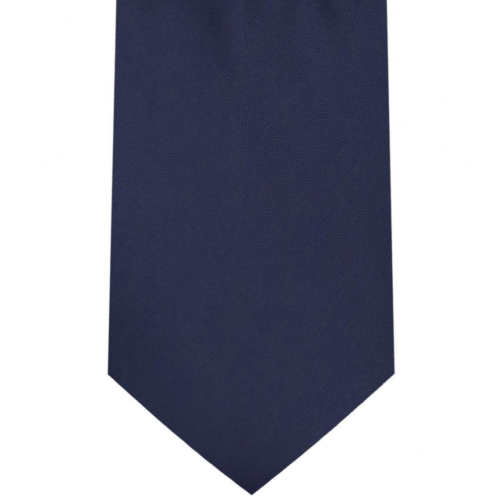 Classic Navy Blue Tie Regular width 3.5 inches With Matching Pocket Square | KCT Menswear