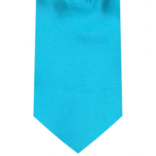Classic Turquoise Tie Regular width 3.5 inches With Matching Pocket Square | KCT Menswear