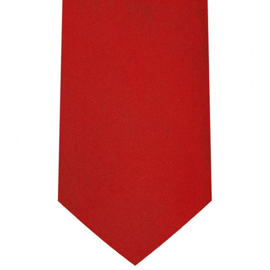 Classic True Red Tie Regular width 3.5 inches With Matching Pocket Square | KCT Menswear