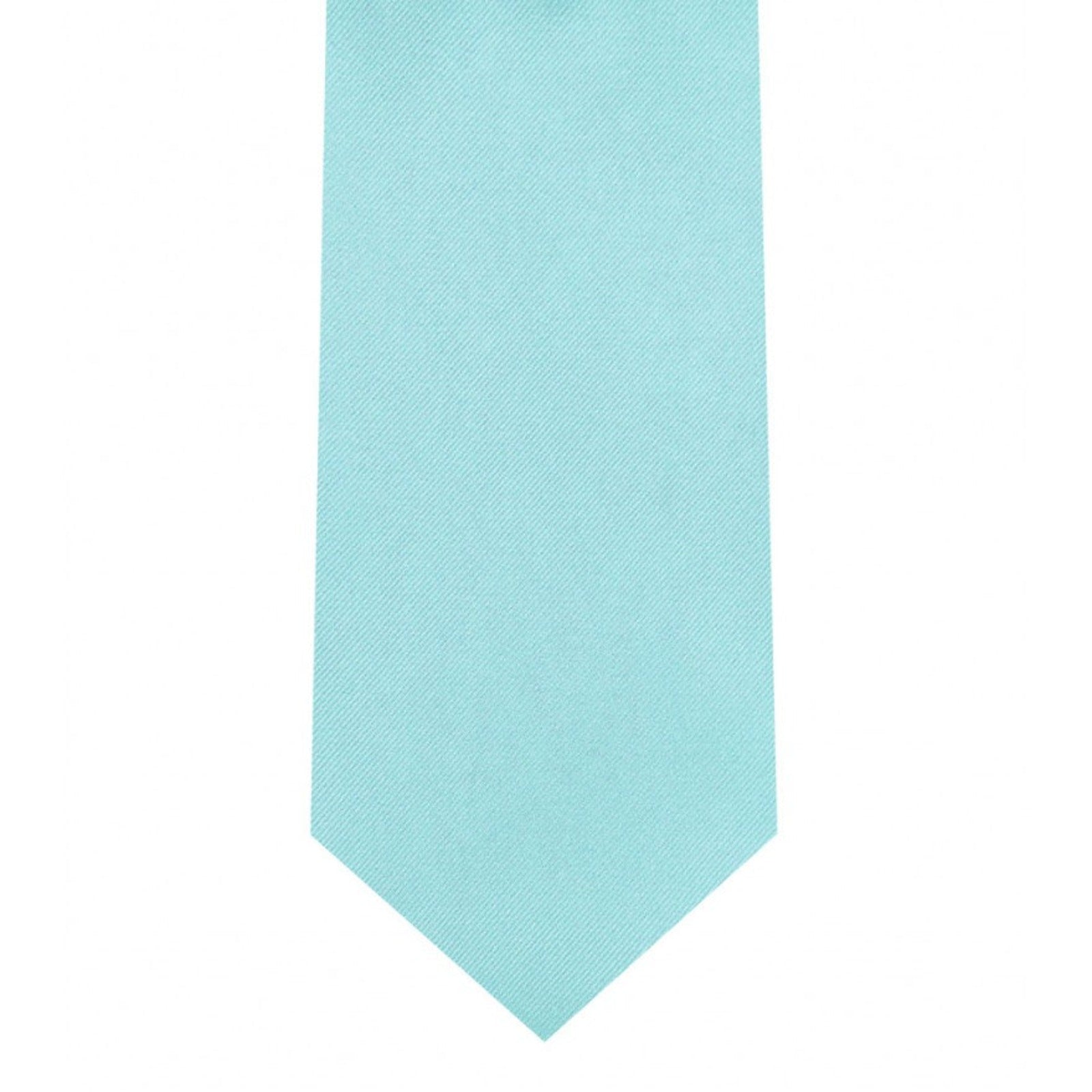 Classic Tiffany Blue Tie Skinny width 2.75 inches With Matching Pocket Square | KCT Menswear