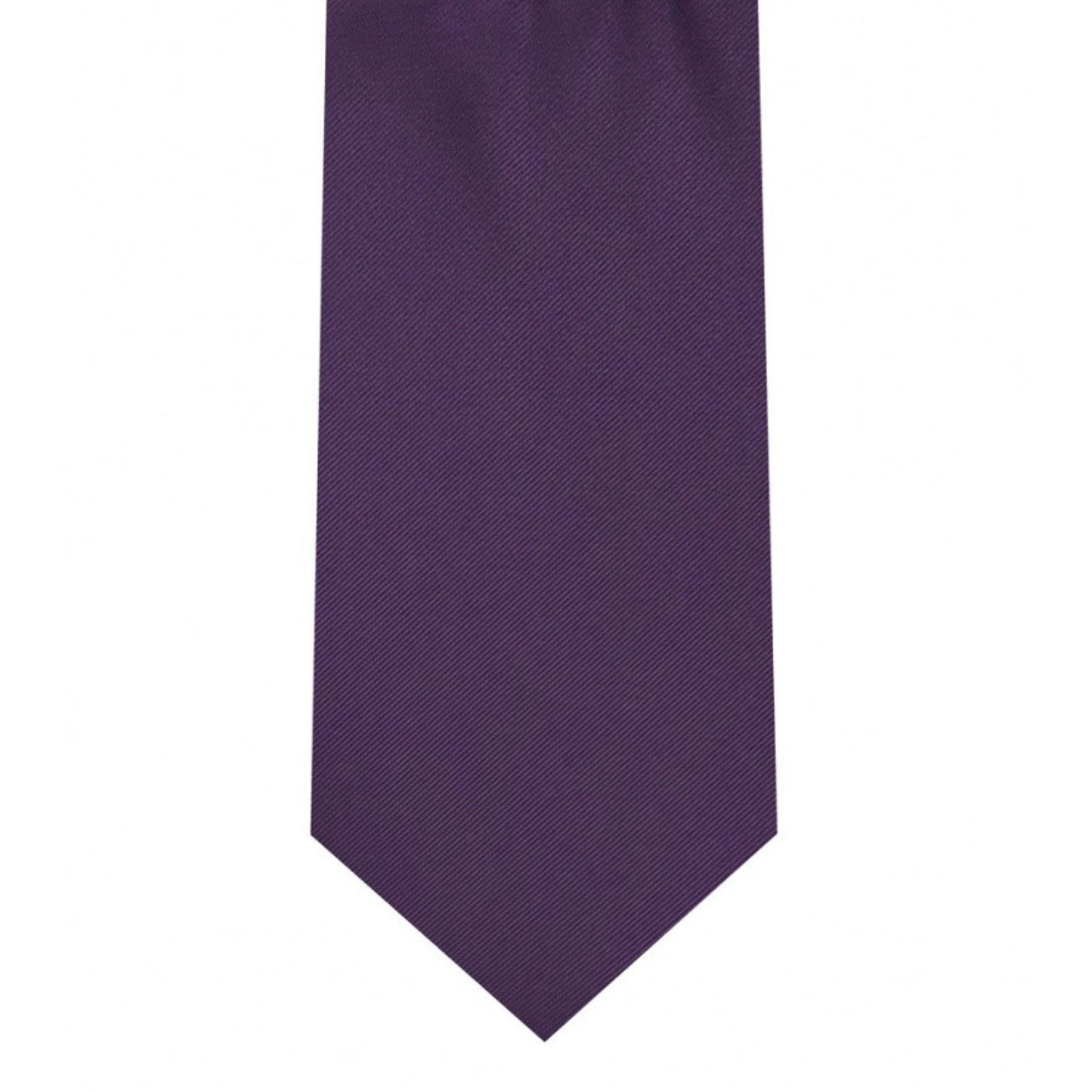Classic Deep Purple Tie Skinny width 2.75 inches With Matching Pocket Square | KCT Menswear