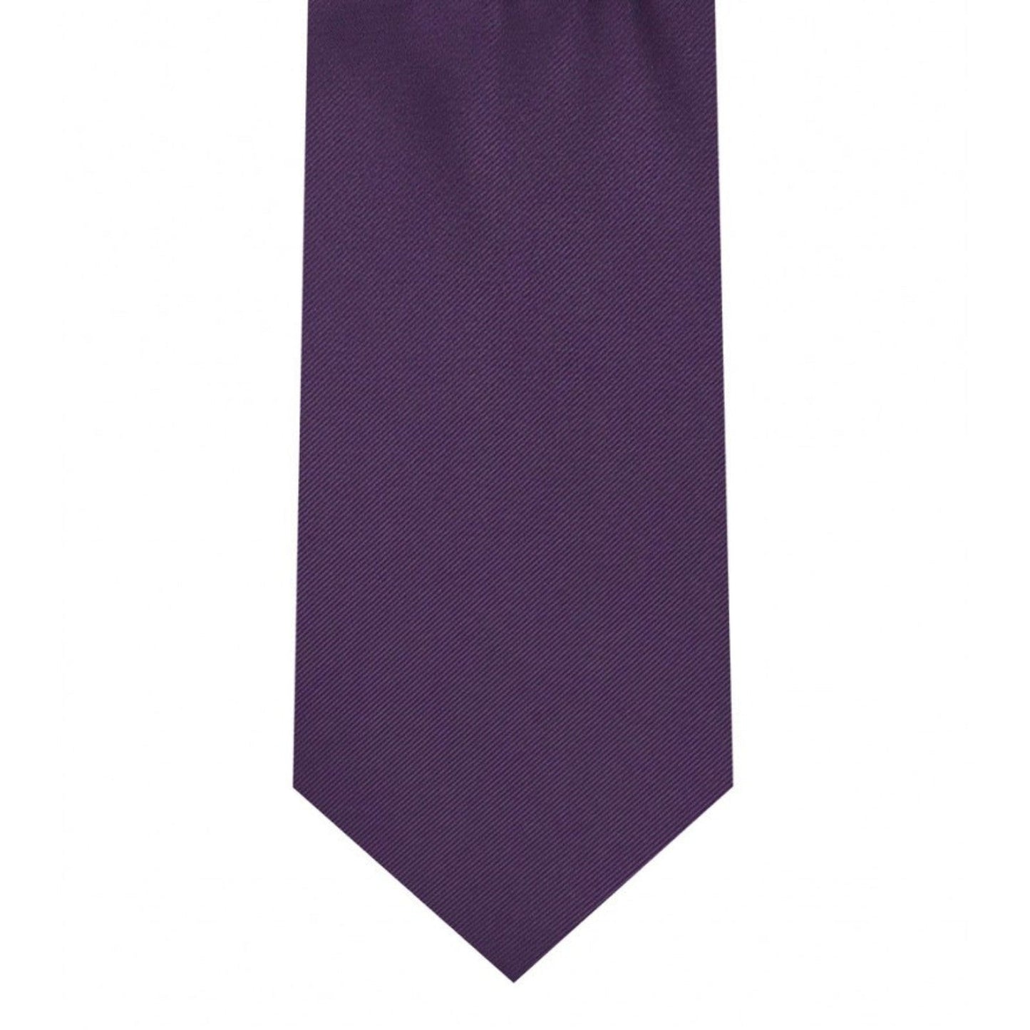 Classic Deep Purple Tie Skinny width 2.75 inches With Matching Pocket Square | KCT Menswear 