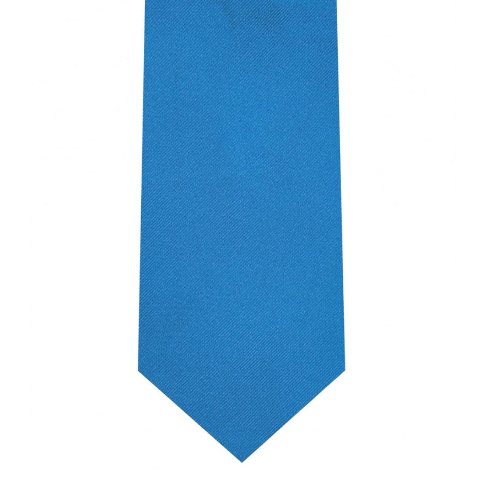 Classic French Blue Tie Skinny width 2.75 inches With Matching Pocket Square | KCT Menswear