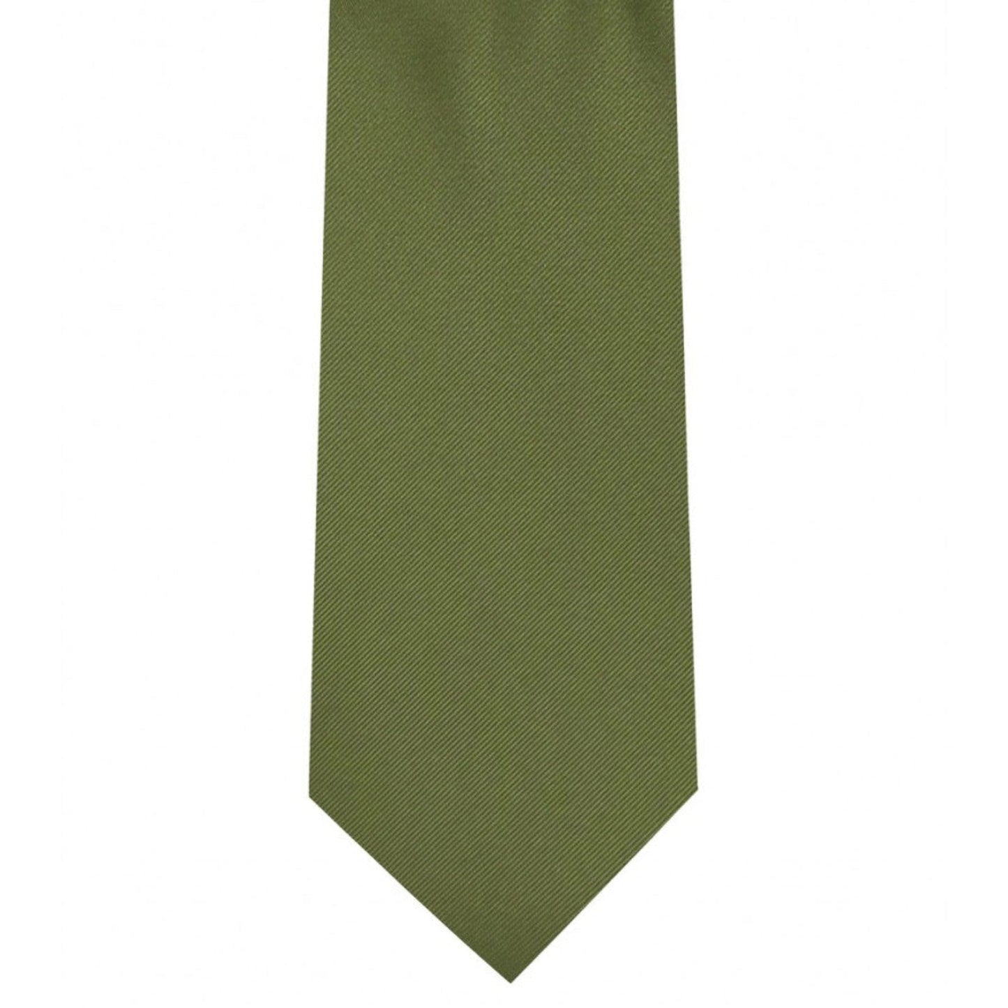 Classic Dark Olive Tie Ultra Skinny tie width 2.25 inches With Matching Pocket Square | KCT Menswear