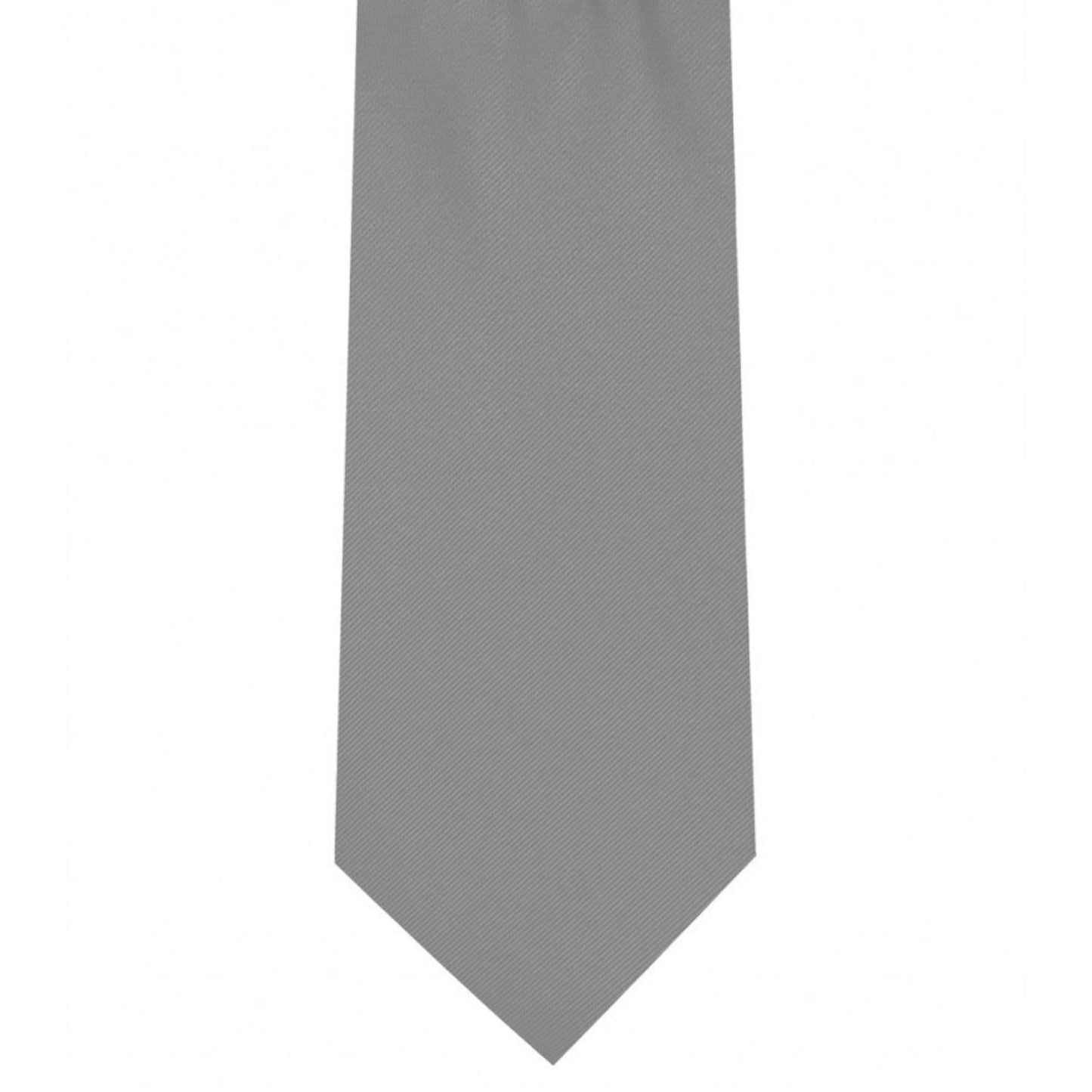 Classic Dark Silver Tie Ultra Skinny tie width 2.25 inches With Matching Pocket Square | KCT Menswear