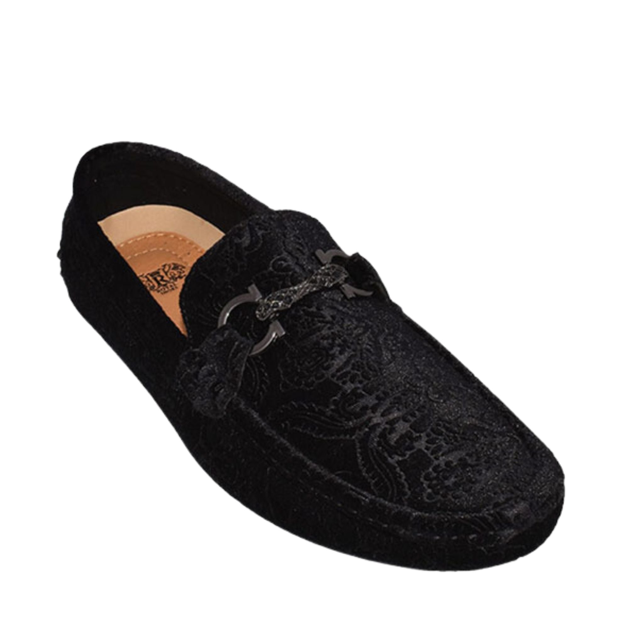 靴 EMBOSSED LOAFERS / BLACK PAISLEY THE KENFORD FINESHOES Official Mail Order MENS EMBOSSED