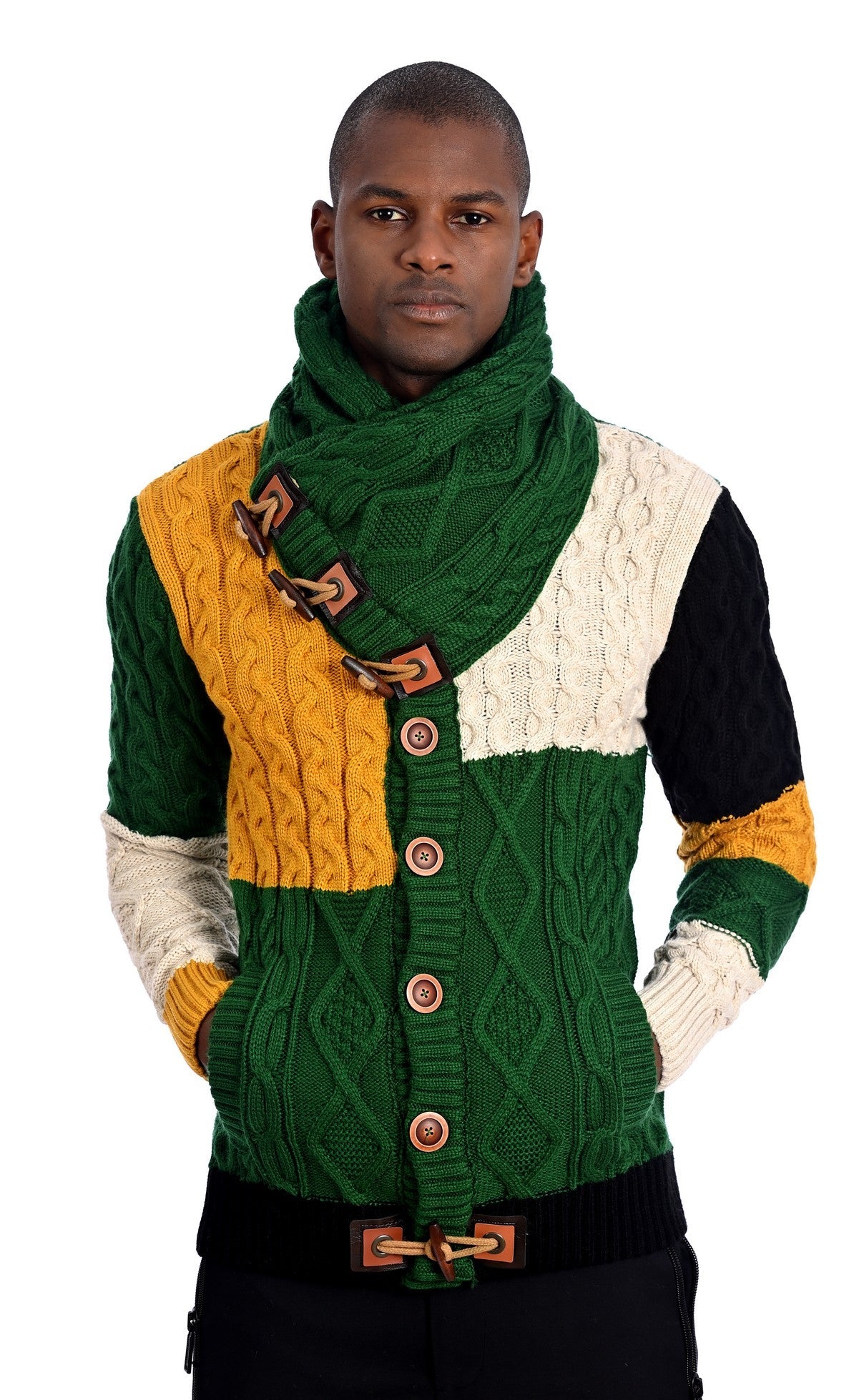 Green And Yellow  Heavy Sweater