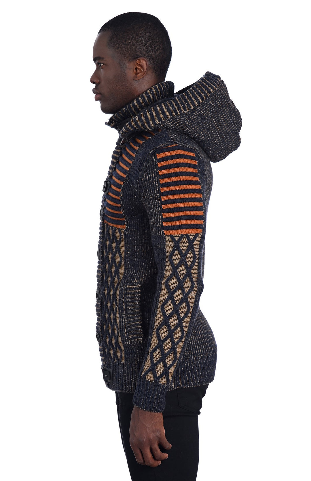 Navy Orange Heavy Sweater