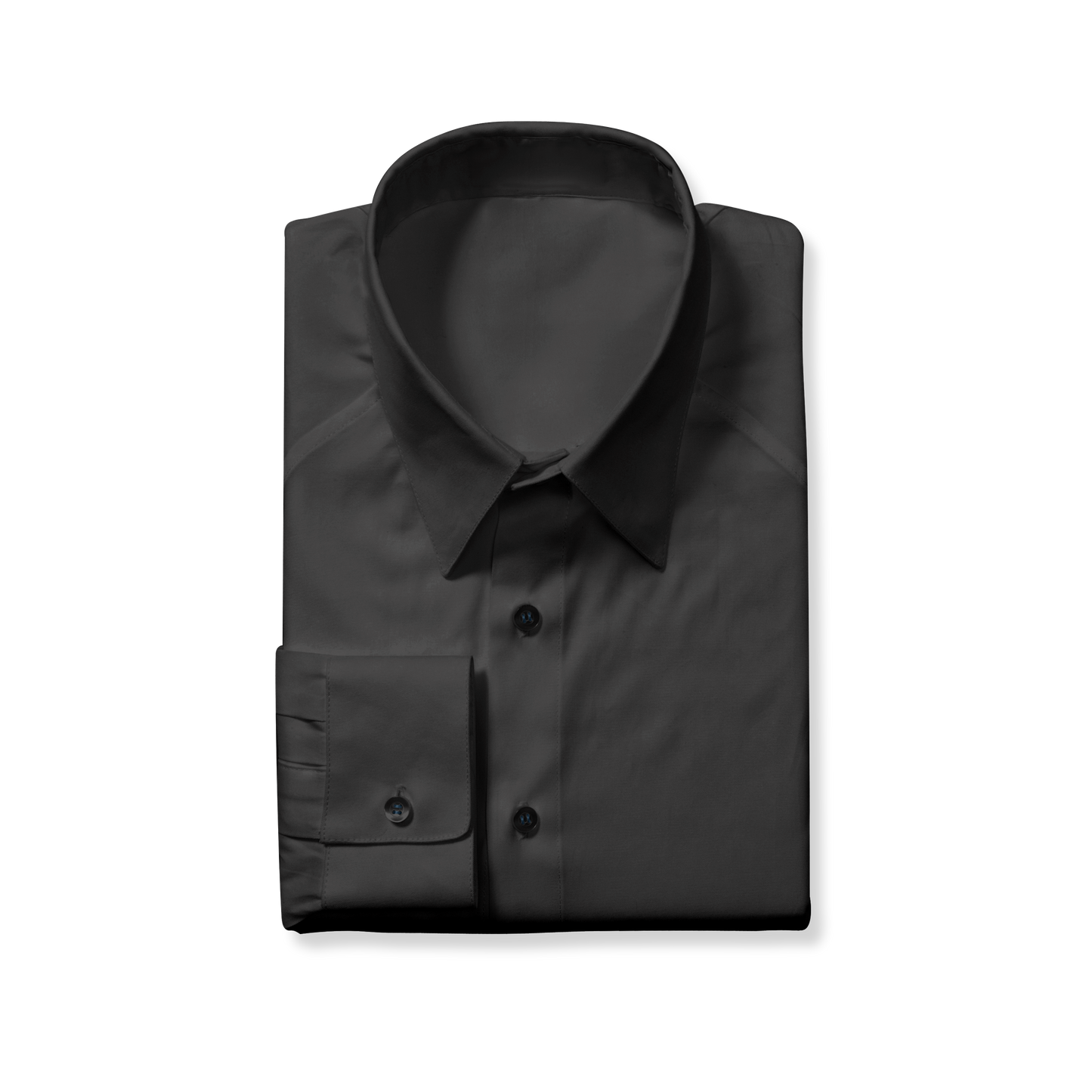 Slim Cut Black Dress Shirt