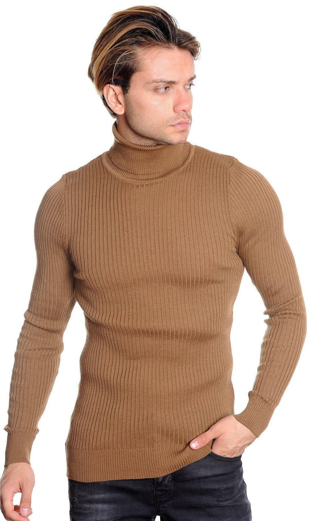 Tan Turtleneck