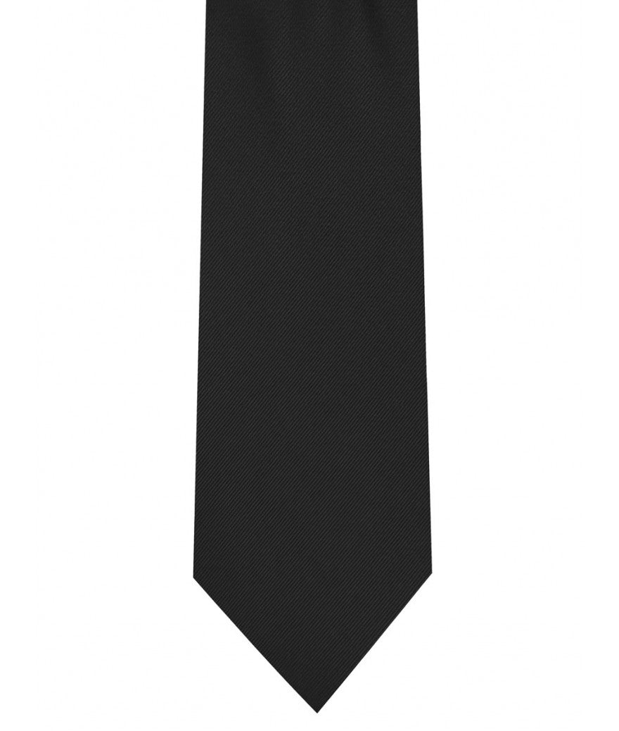 Classic Black Tie Ultra Skinny tie width 2.25 inches With Matching Pocket Square | KCT Menswear