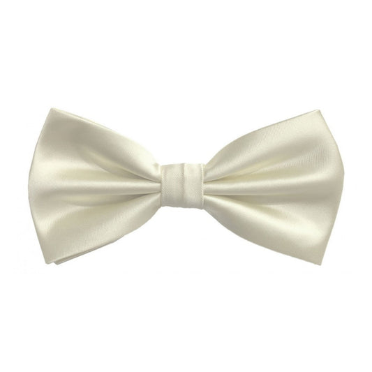 Classic Ivory Bowtie With Matching Pocket Square | KCT Menswear
