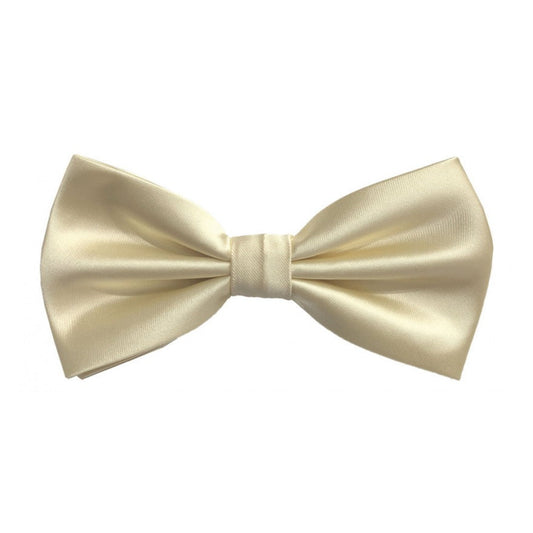 Classic Champagne Bowtie With Matching Pocket Square | KCT Menswear 