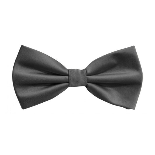 Classic Dark Grey Bowtie With Matching Pocket Square | KCT Menswear