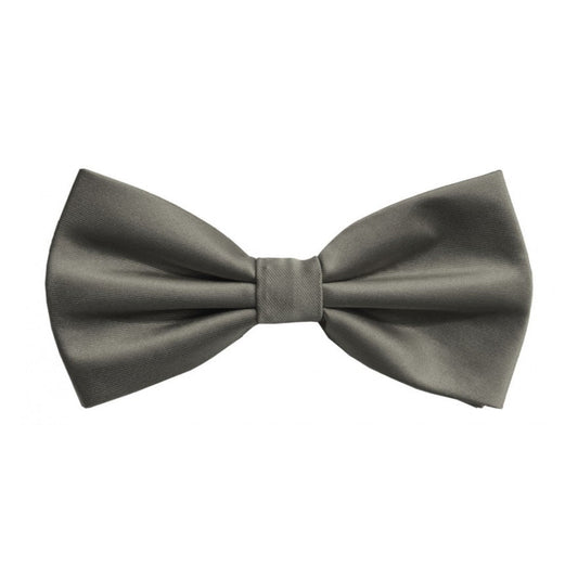 Classic Dark Silver Bowtie With Matching Pocket Square | KCT Menswear