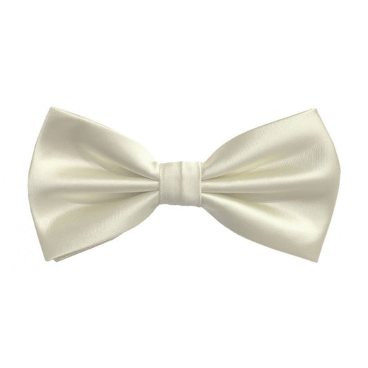 Classic Ivory Bowtie With Matching Pocket Square | KCT Menswear