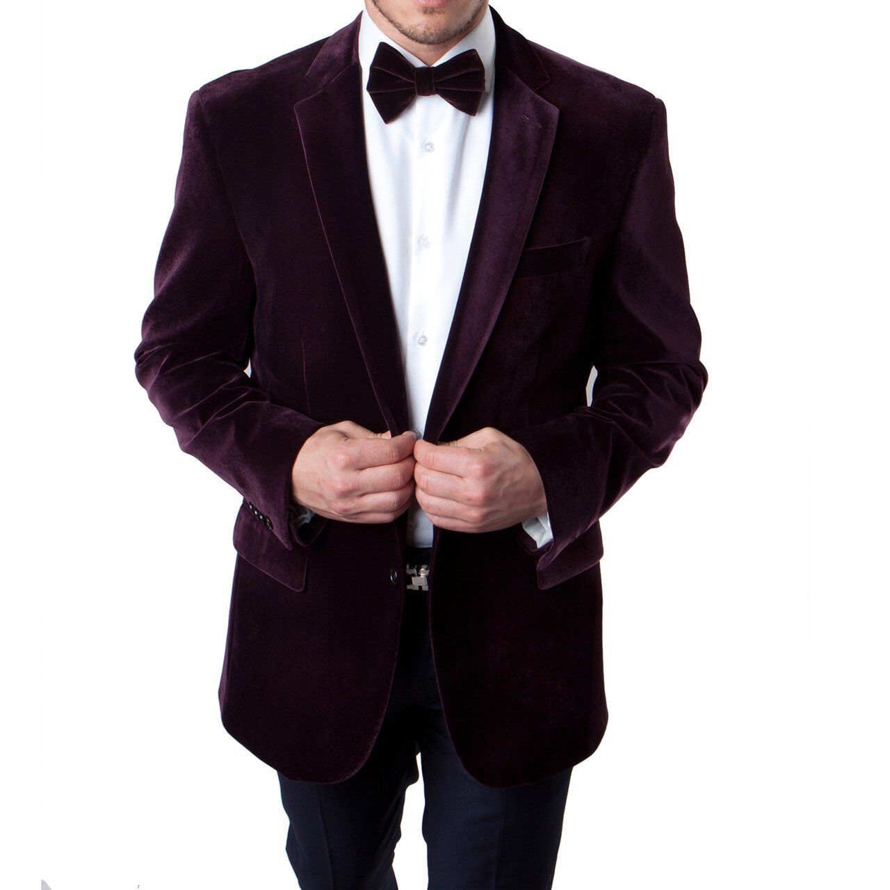 Wine Velvet Blazer