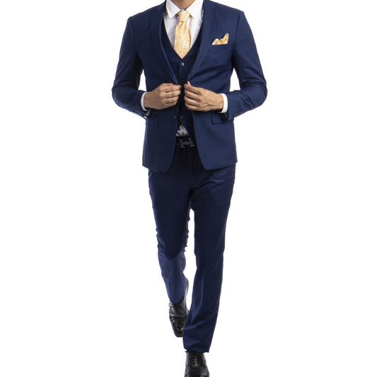 Indigo Suit with Vest