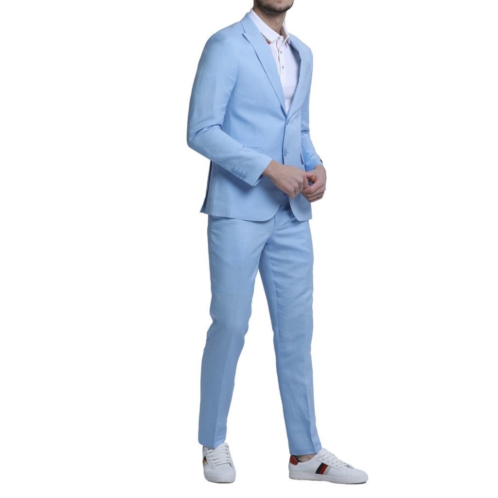 Light Blue Linen Suit – Breathable & Stylish for 2025