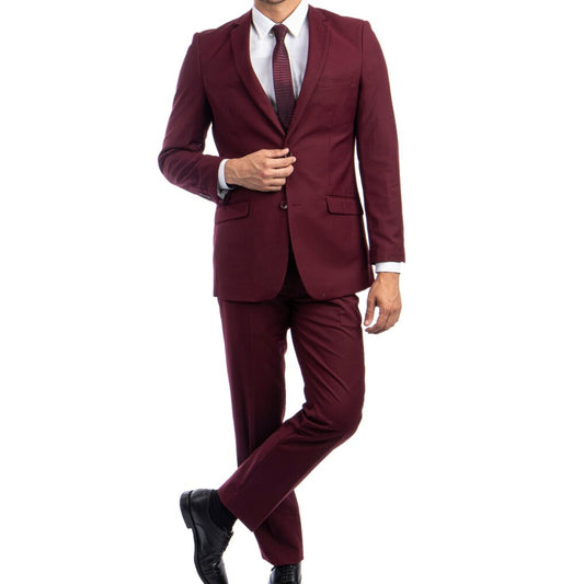 Two-Piece Burgundy Suit