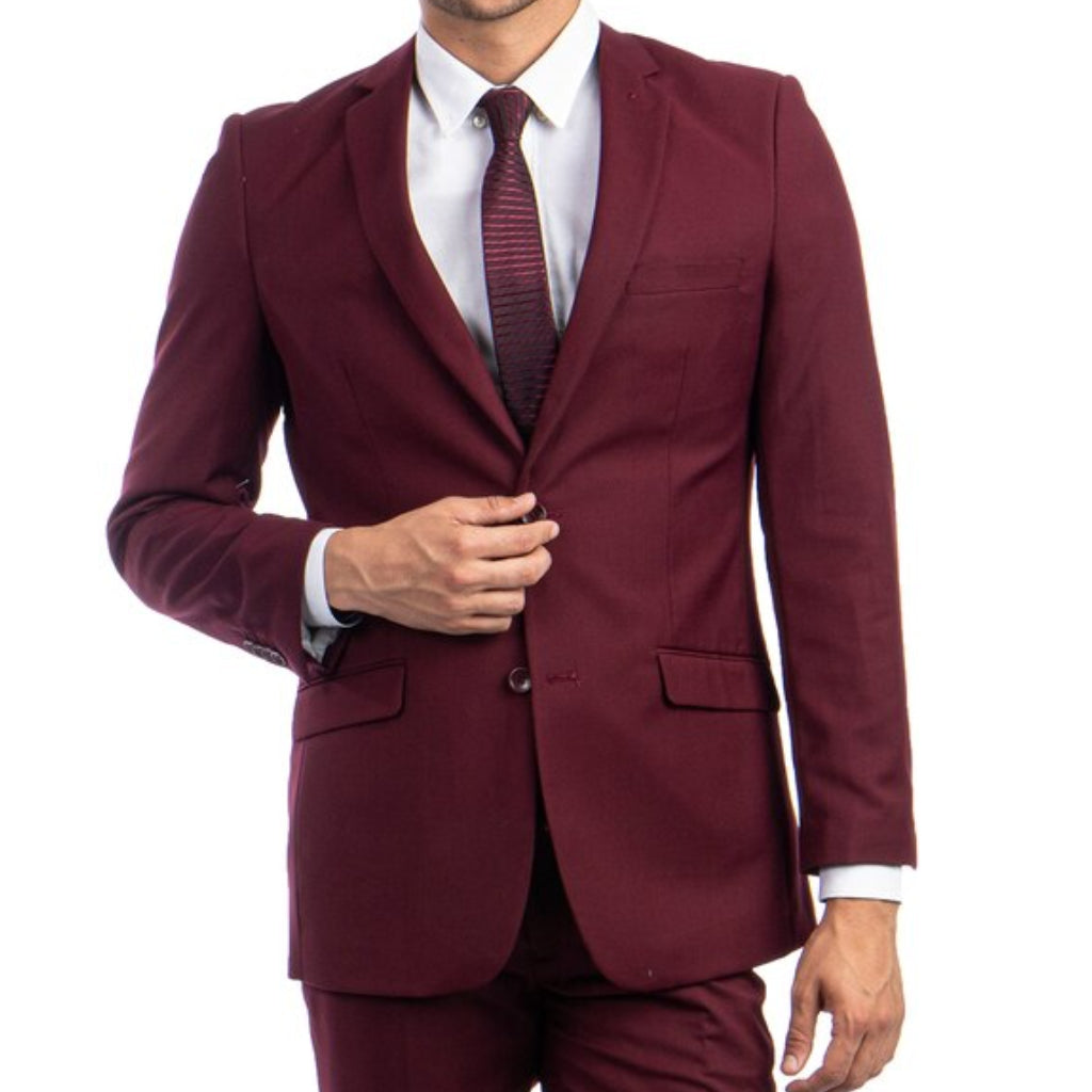 Two-Piece Burgundy Suit