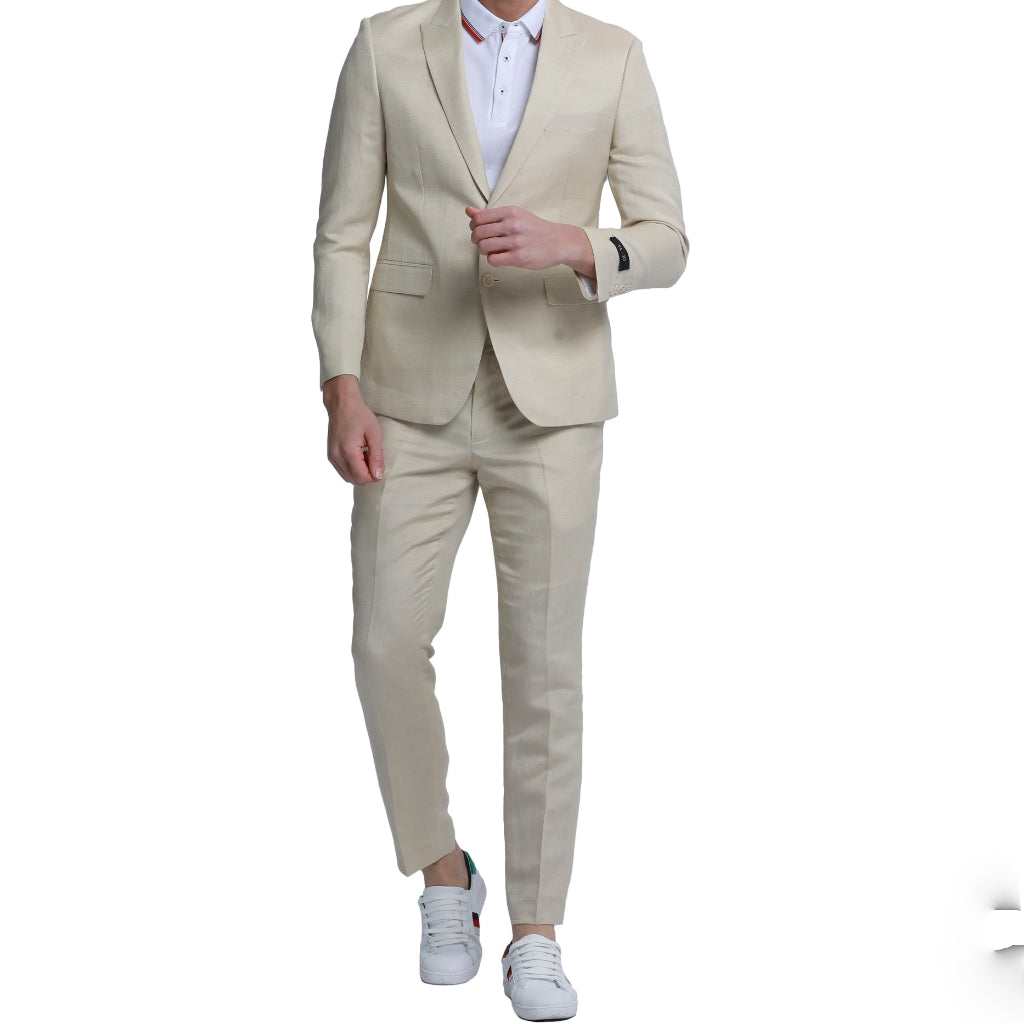Linen Oat Two Piece Suit