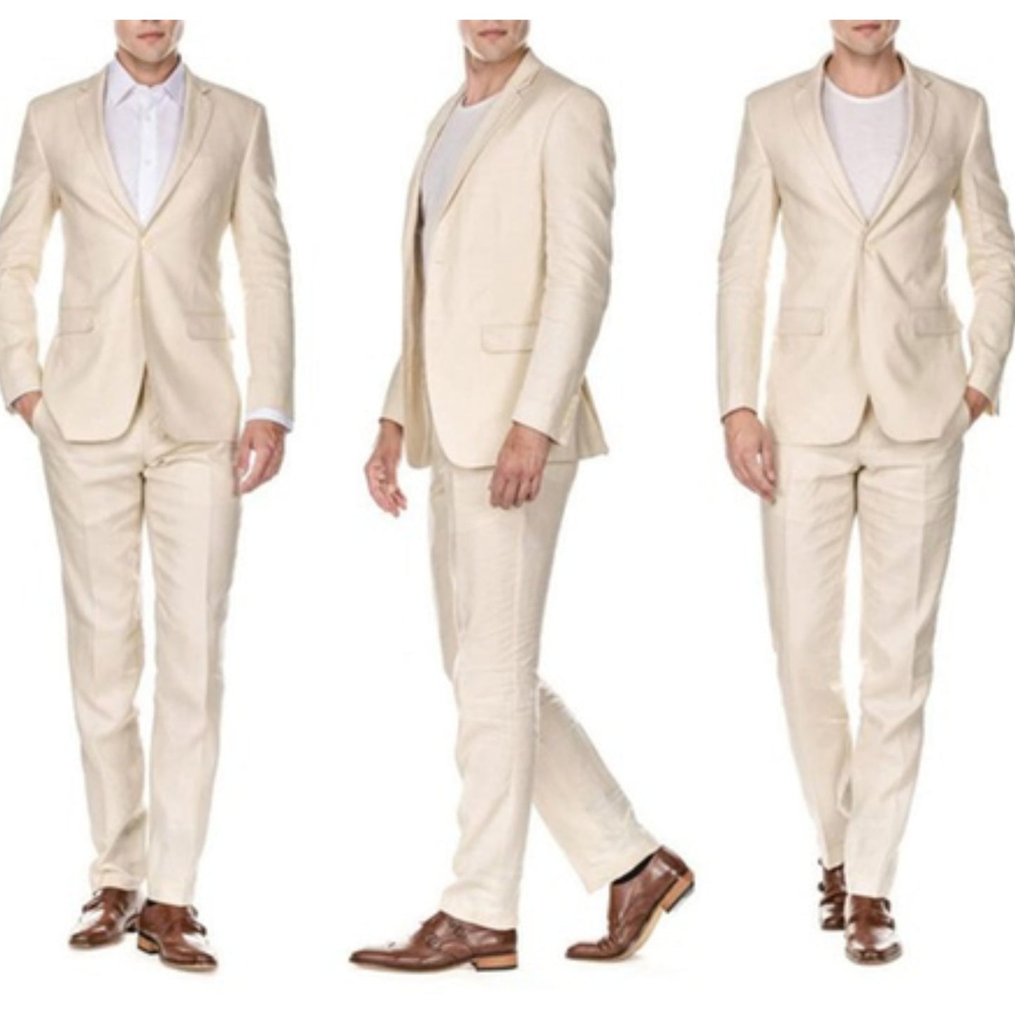 Linen Oat Two Piece Suit