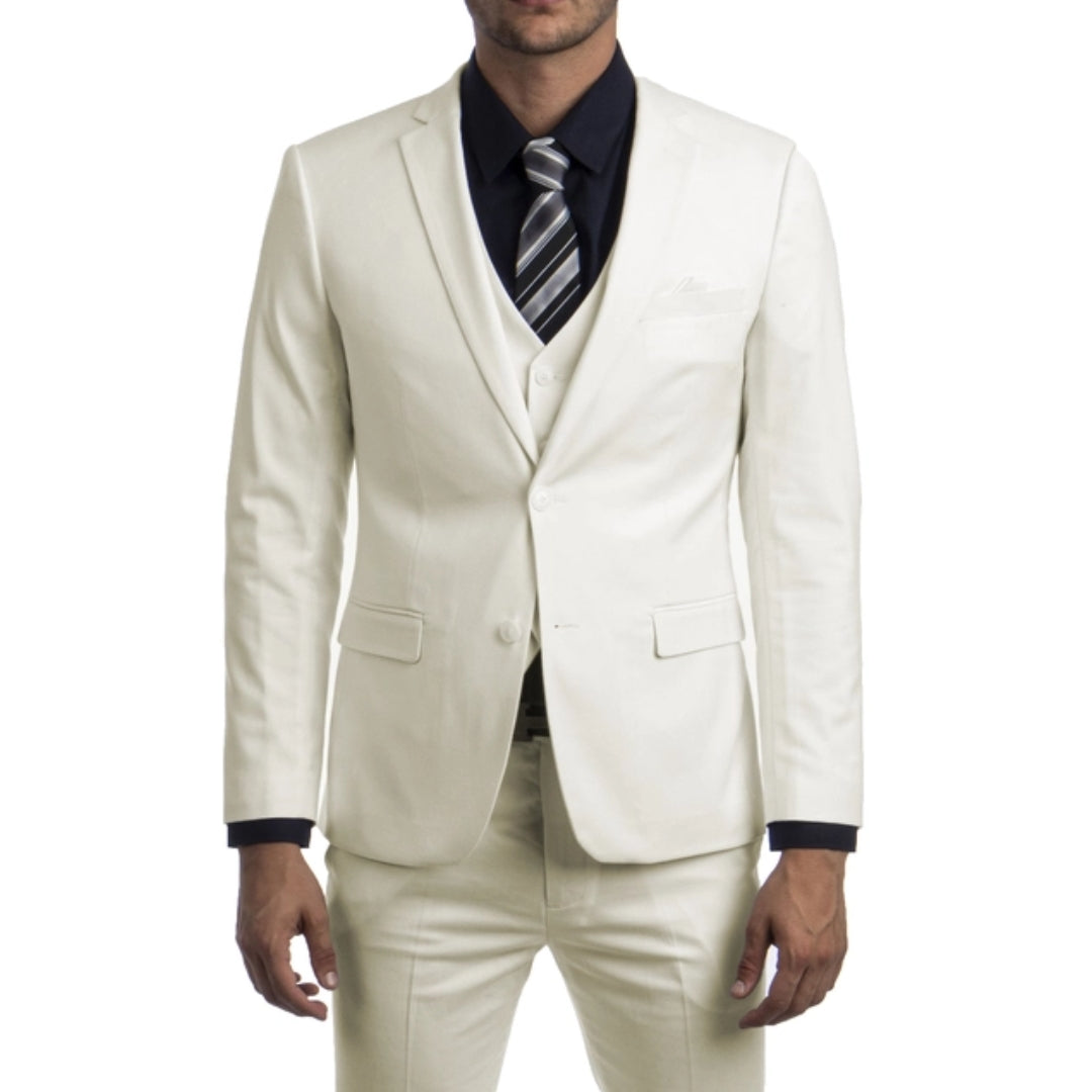Off-White Wedding Suit off white jacket, off white pants, off-white vest