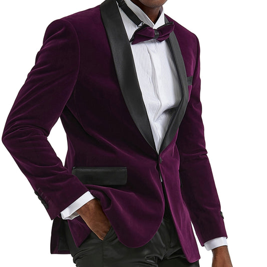 Purple Velvet Jacket + Bowtie