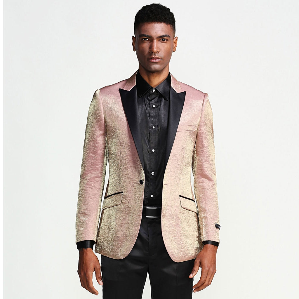 KCT Menswear - Men's Rose Gold Tuxedo Jacket  - Perfect for Prom