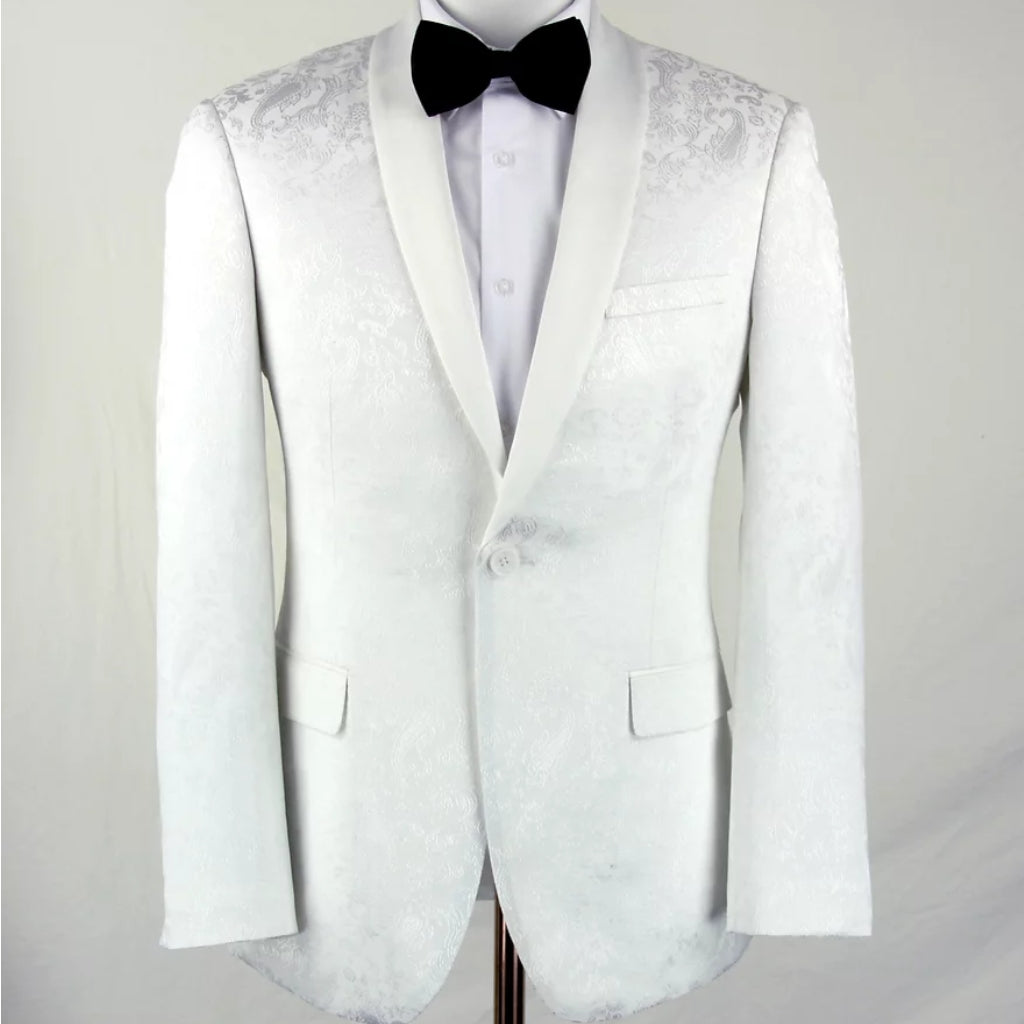 White on White Blazer with matching Bowtie