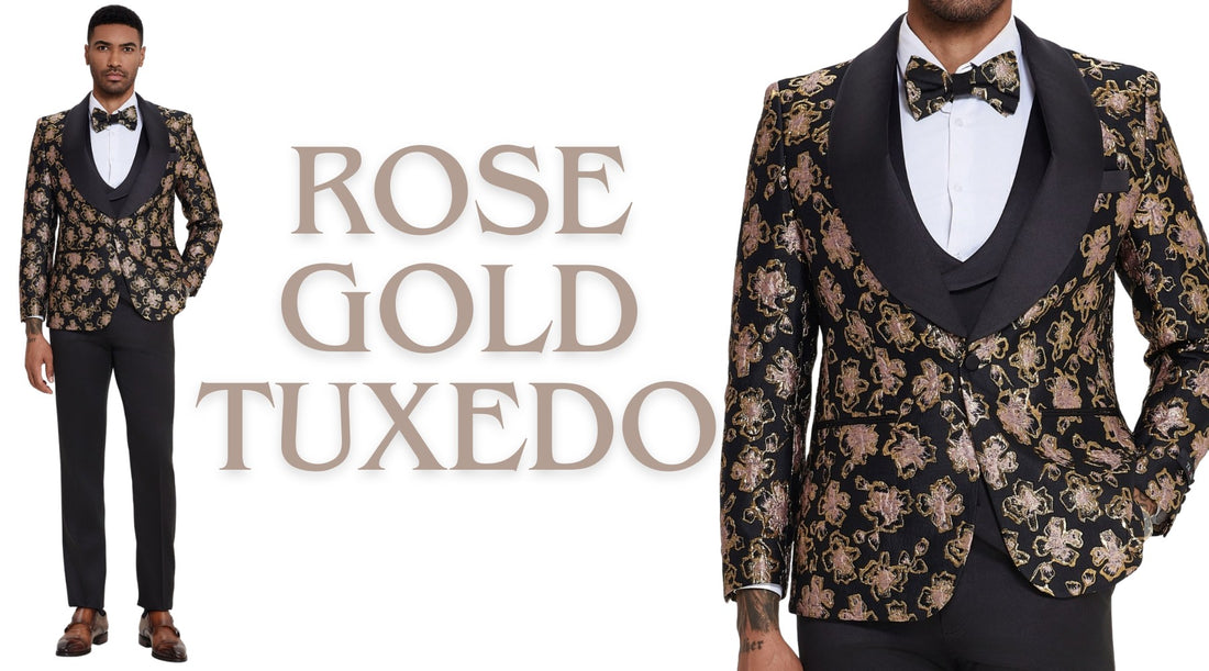 The Perfect Hue for Your 'I Do' - Rose Gold Tuxedo from KCT Menswear's Latest Collection