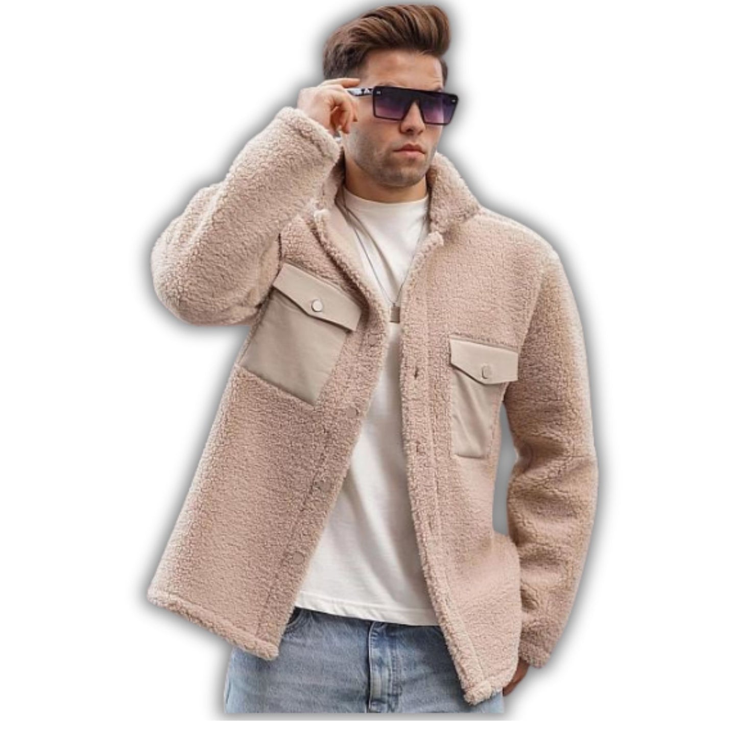 TAN SHERPA MAX: Ultimate Cozy Jacket