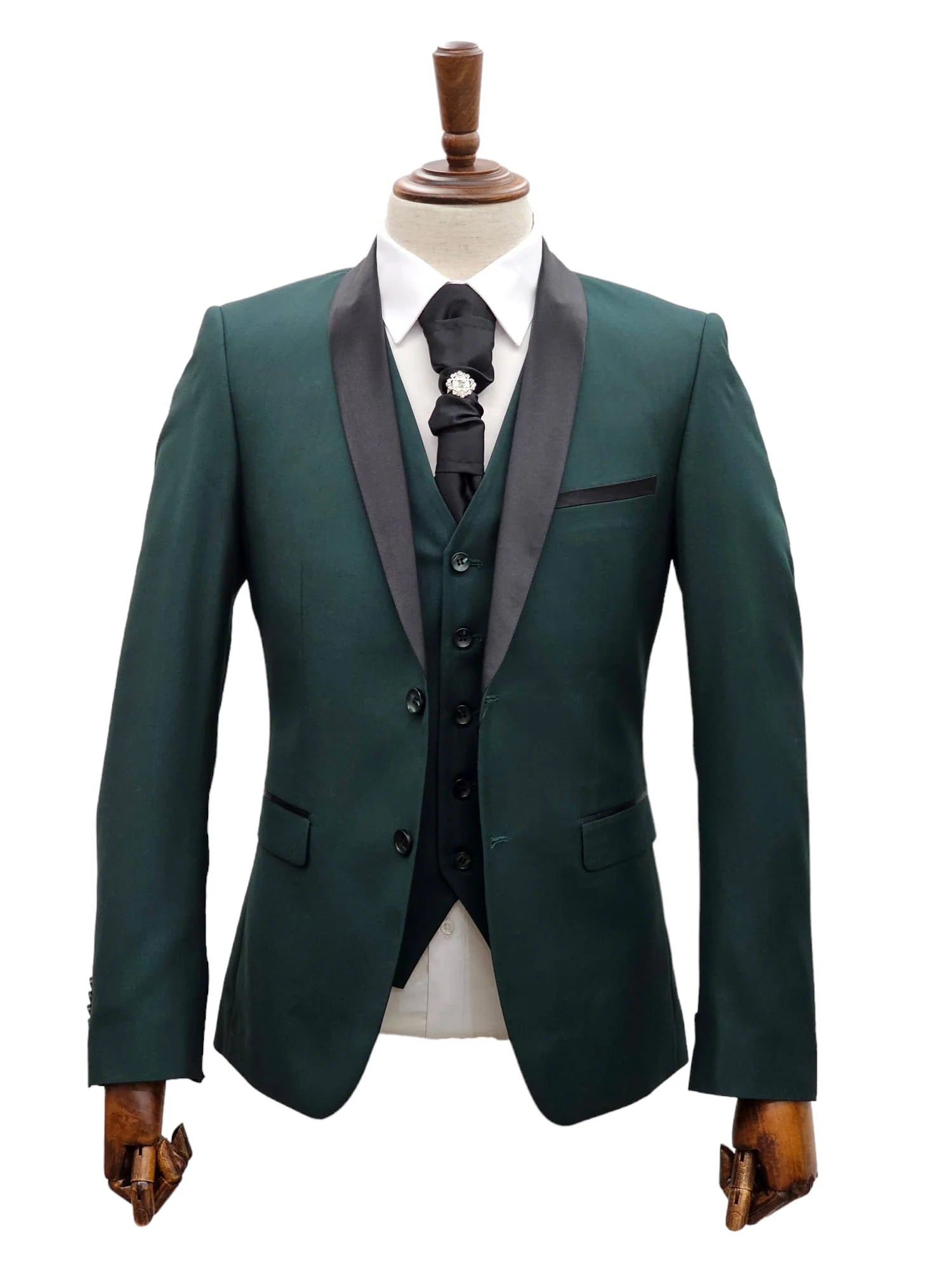 KCT Menswear hunter green tuxedo jacket, a symbol of sophisticated elegance for formal occasions.