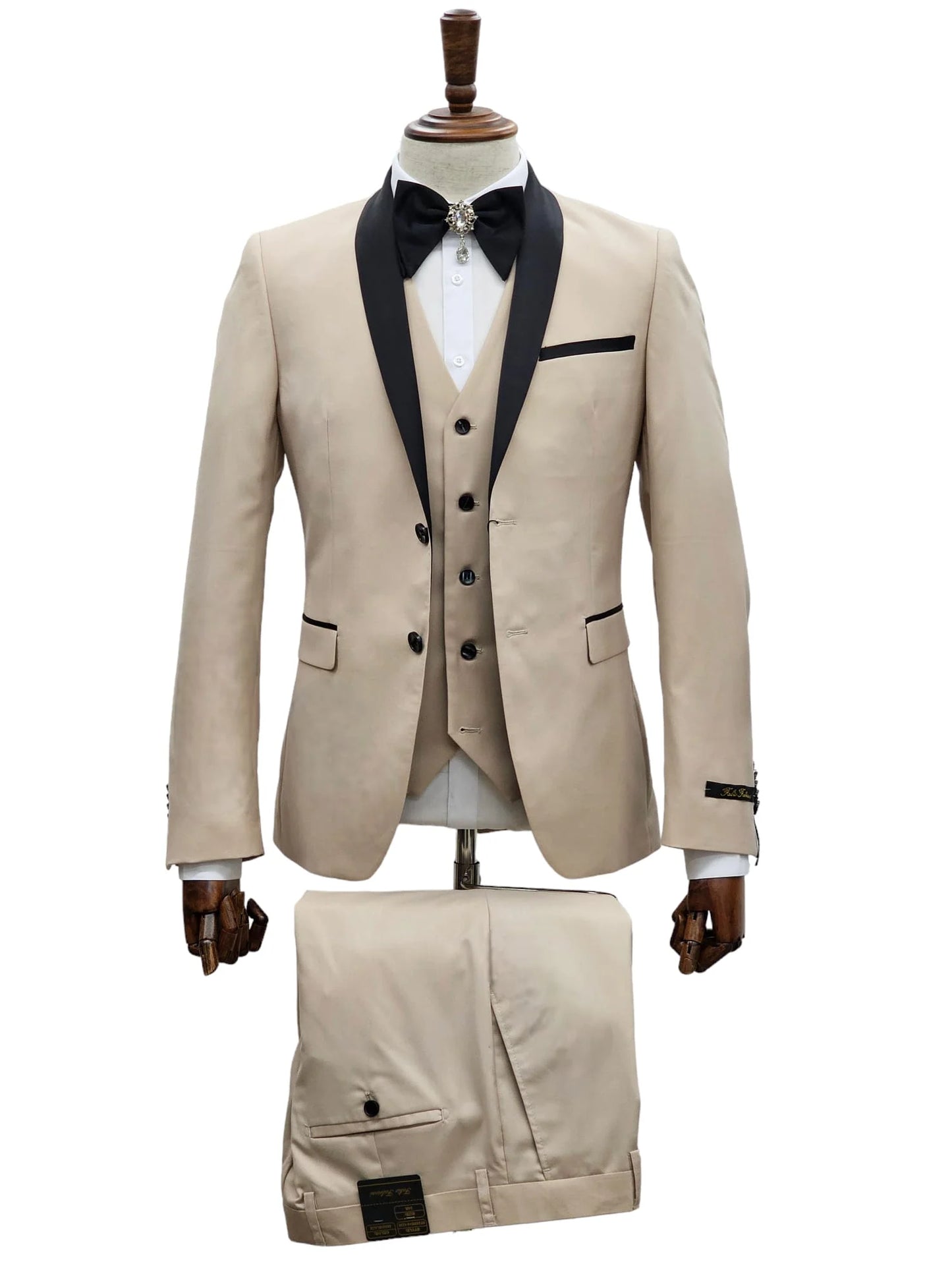 Sand Tuxedo Suit - Timeless Elegance