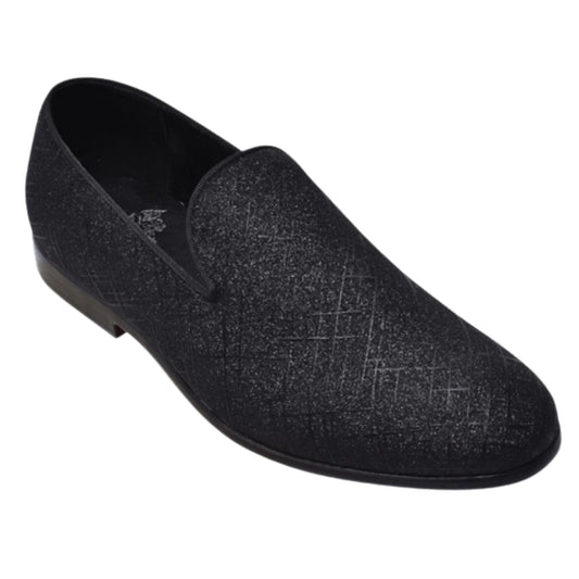 Sparkling Black Loafers for Prom – Luxury Formal Shoes for Men