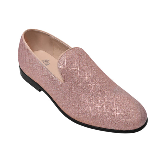 Sparkling Dusty Rose Loafers for Prom – Luxury Formal Shoes for Men