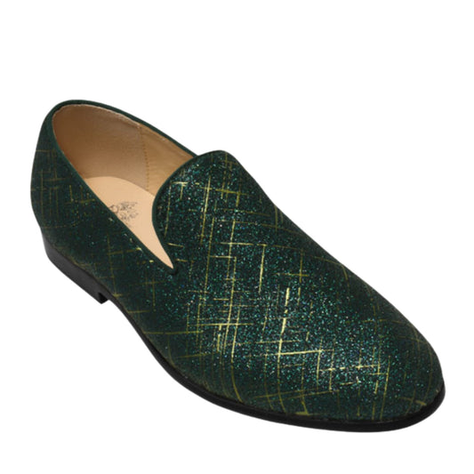 Sparkling Emerald Green Loafers for Prom – Luxury Formal Shoes for Men