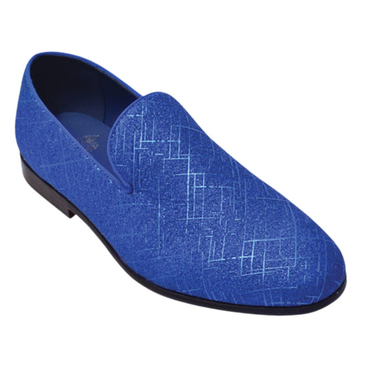 Sparkling Royal Blue Loafers for Prom – Luxury Formal Shoes for Men