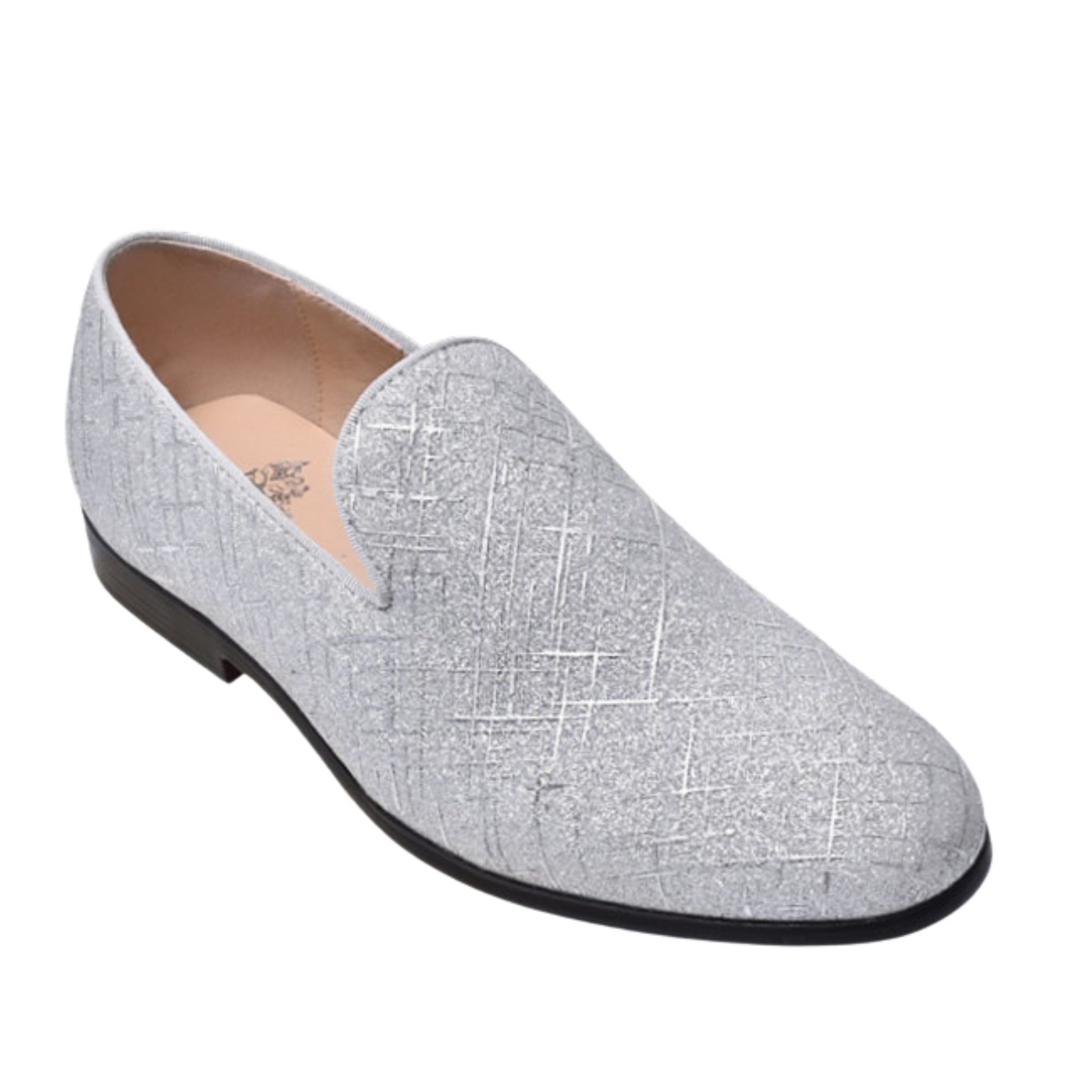 Sparkling Silver Loafers for Prom – Luxury Formal Shoes for Men