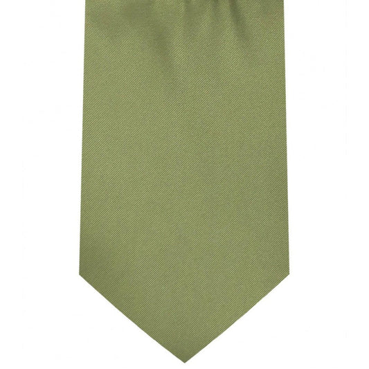 Classic Olive Green Tie Regular width 3.5 inches With Matching Pocket Square | KCT Menswear